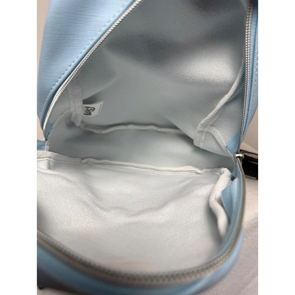 Bluey Kids Mini Backpack Light Blue Faux Leather Small Travel Bag 10x8